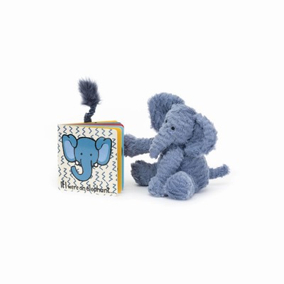 Jellycat If I Were An Elephant Board and Fuddlewuddle Elephant Medium New Zealand | LRHBS9436